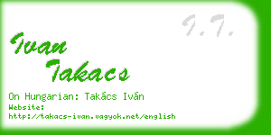 ivan takacs business card