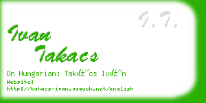ivan takacs business card